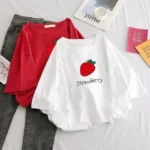 تيشرت لانگ طرح توت فرنگی