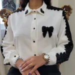 شومیز مجلسی پاپیون دار کد4 - Image 3