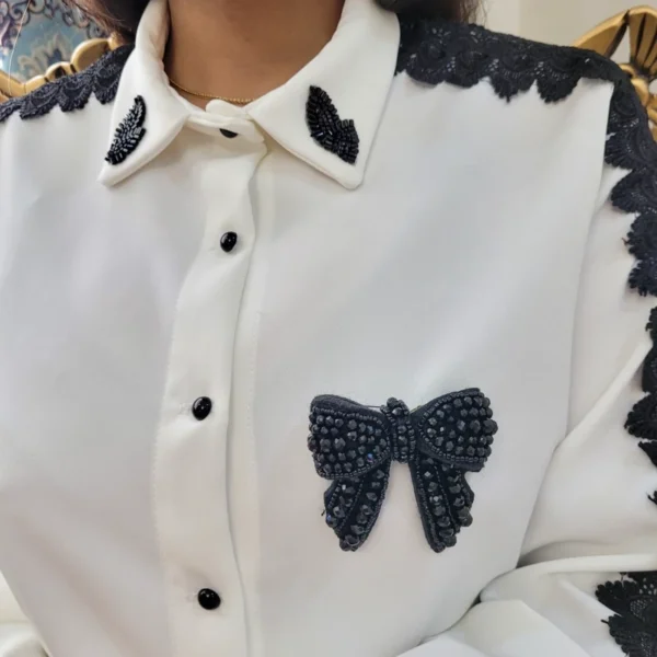 شومیز مجلسی پاپیون دار کد4 - Image 2