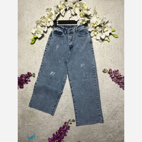 شلوار واید پشت کش بغل راو دمپا کات کد 2 - Image 7