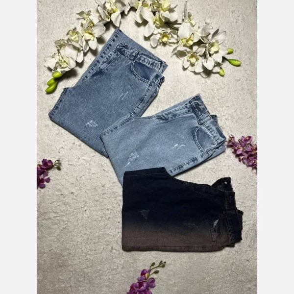 شلوار واید پشت کش بغل راو دمپا کات کد 2 - Image 8