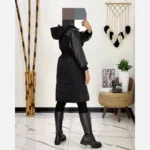 کاپشن زنانه استین چرم کد 17