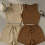 ست تاپ و شورتک زنانه و دخترانه کد 53