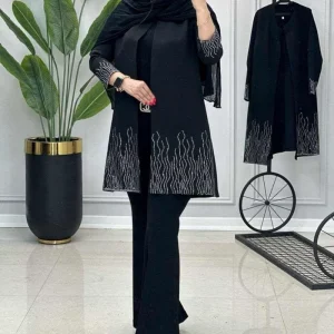 مانتو کتی مجلسی مدل شعله کد 143