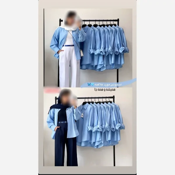 شومیز مانتویی زنانه و دخترانه کد 166