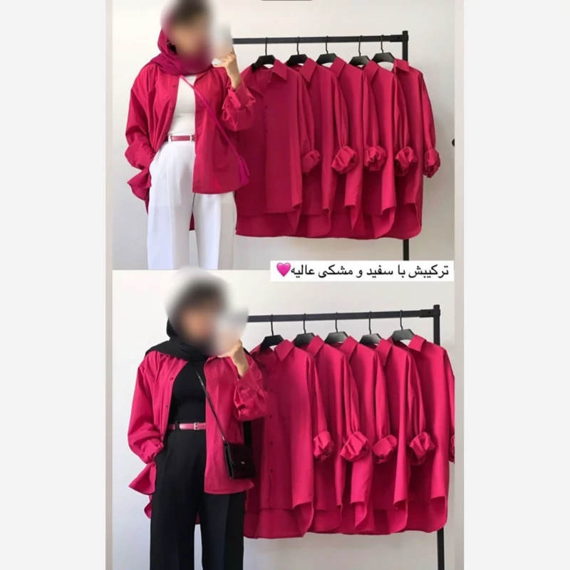 شومیز مانتویی زنانه و دخترانه کد 166